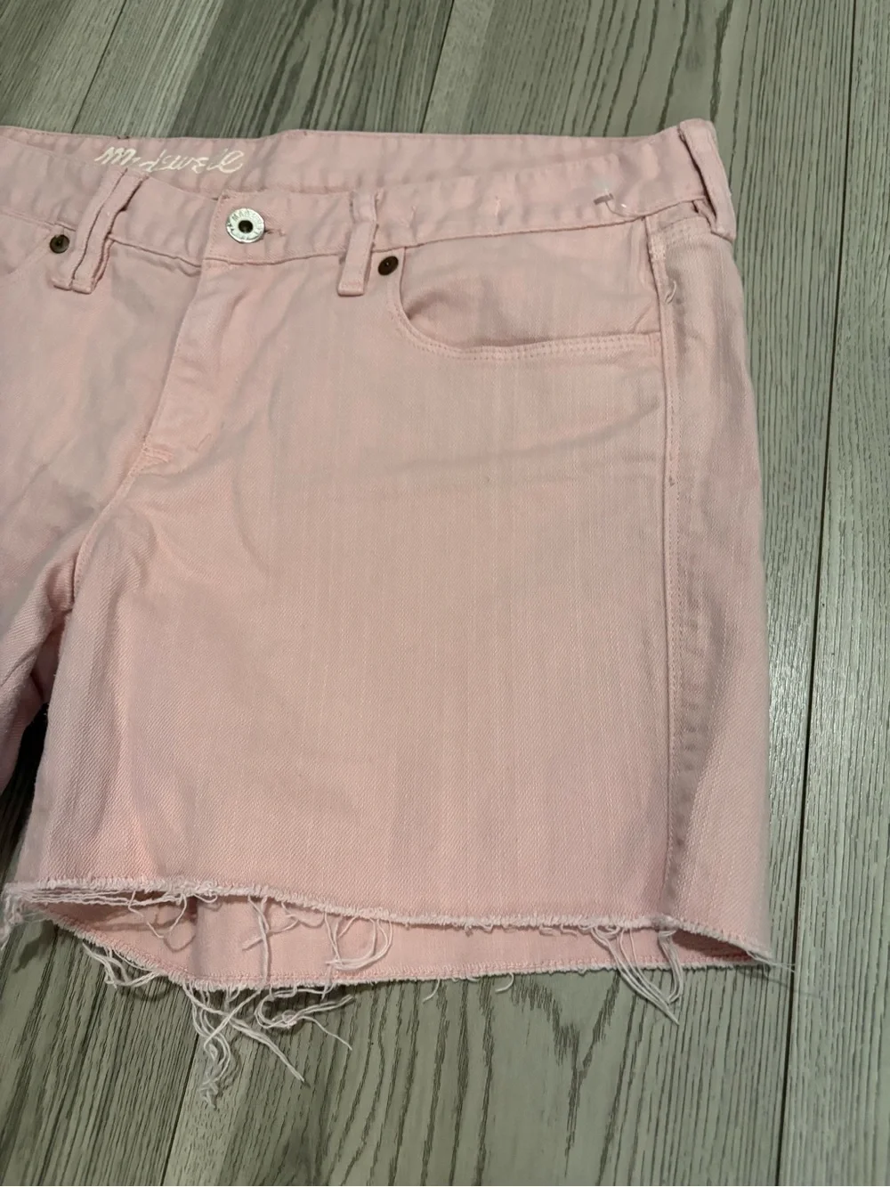 Madewell Pink Denim Shorts Size 28